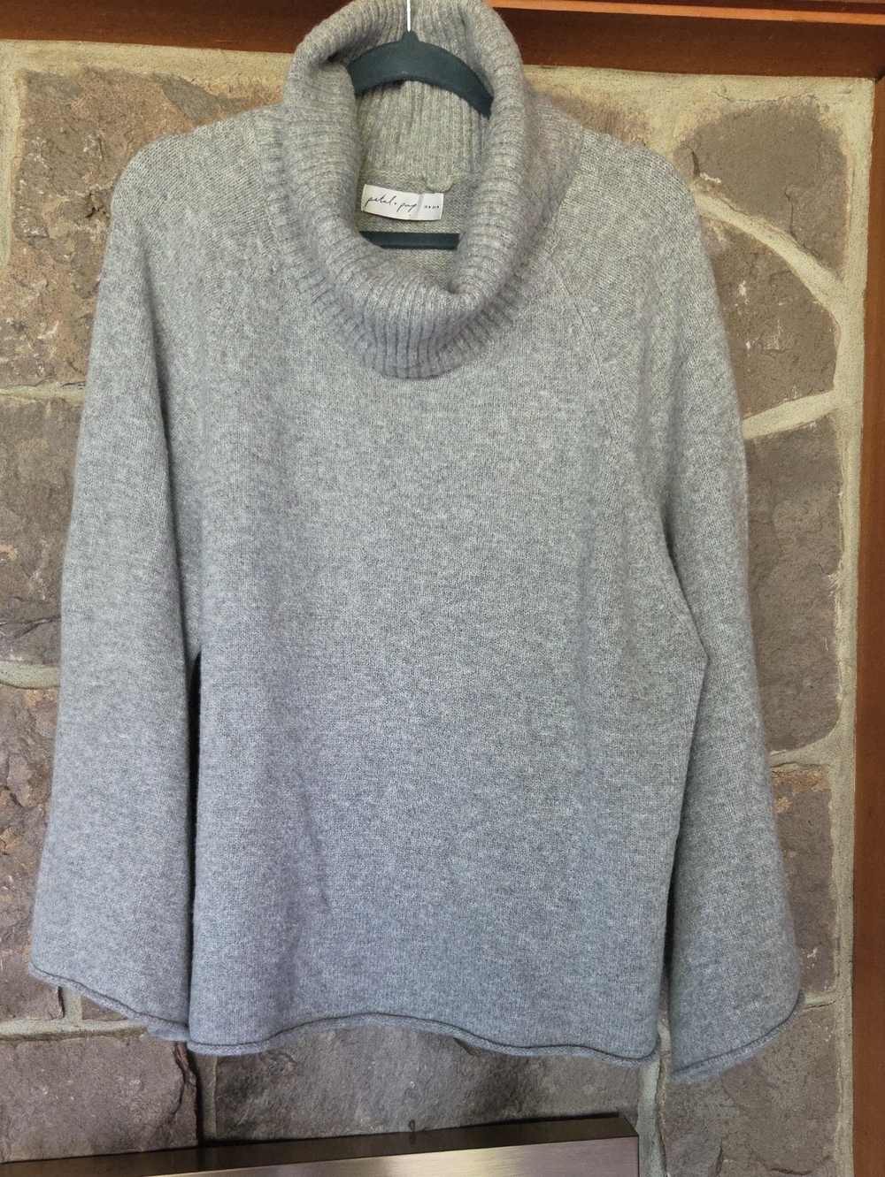 Petal & Pup Light Gray Cowl Neck Sweater